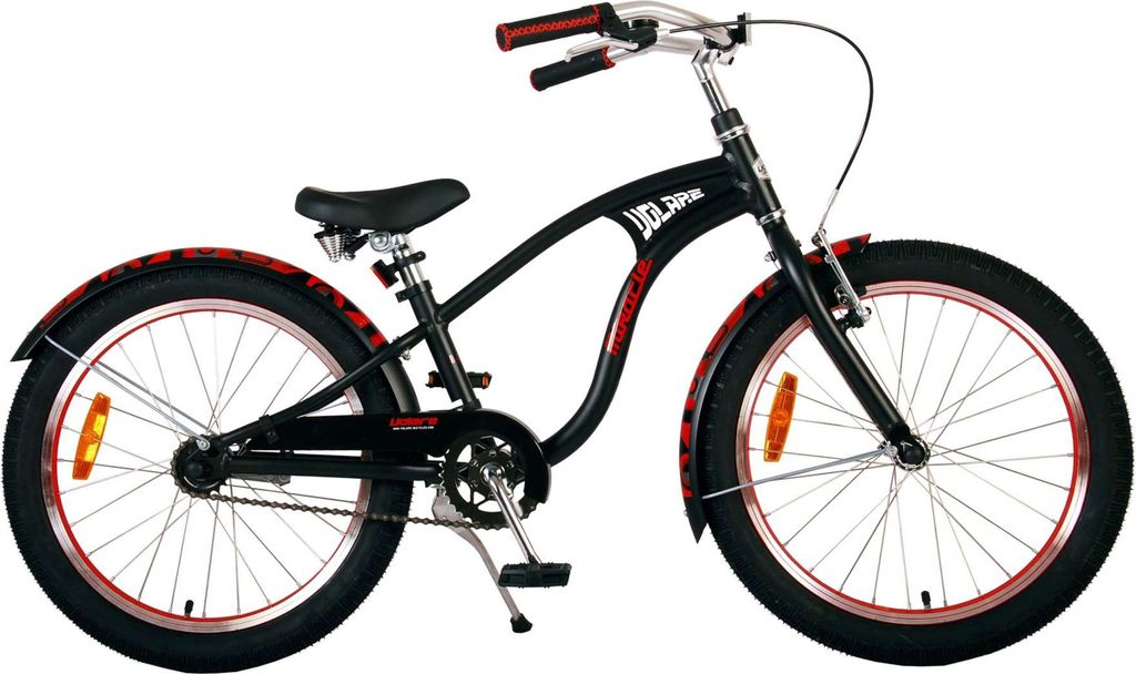 VOLARE Kinderfahrrad Miracle Cruiser 20 Zoll, Mattschwarz