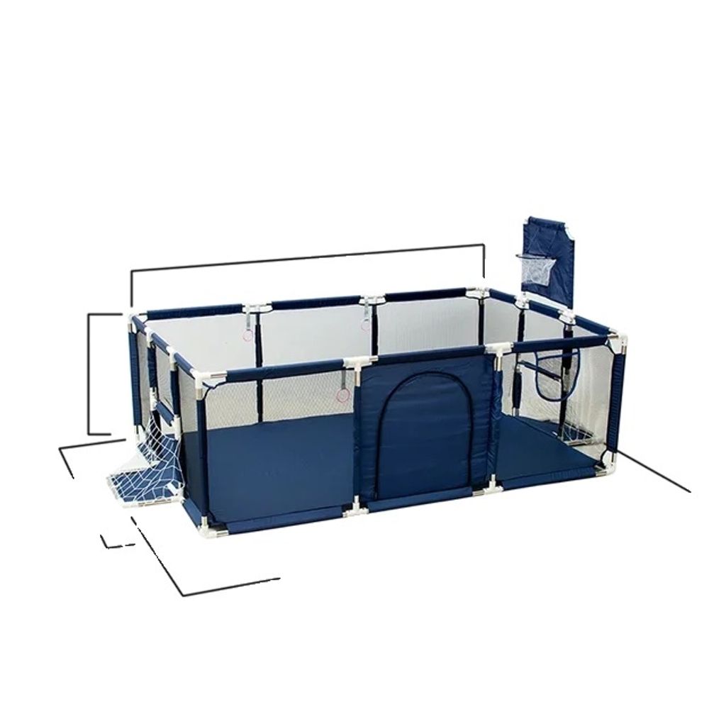 Spielplatz, Schaumstoffschutz, Kindersicherheitsbarriere, Blaues 2 Fußballtor