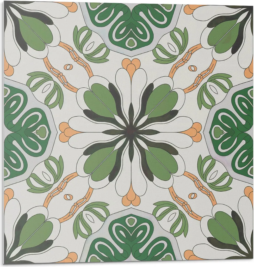Rivestimenti Murali Autoadesivi 3D Floreali 50x50 Set 4 Pezzi DIY