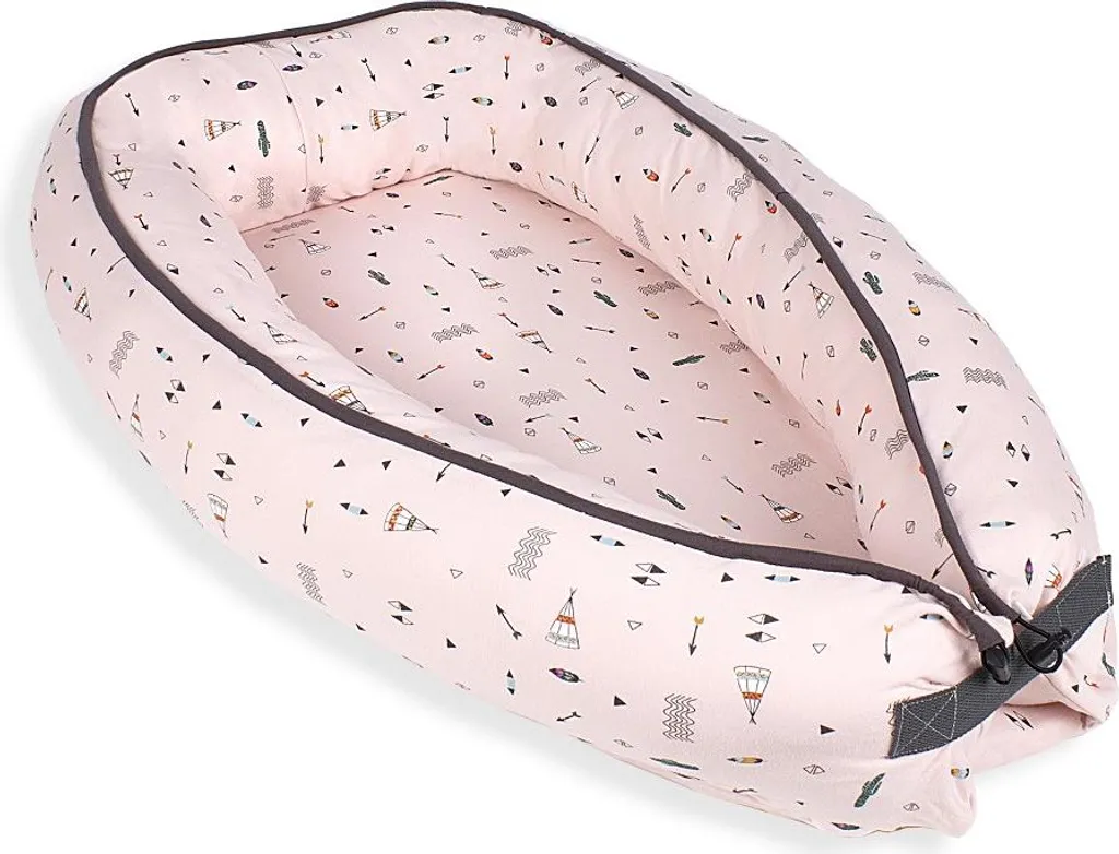 Interbaby Baby Nest 85x50 Pink Stars - Réducteur de Lit Bébé Cocon Etoiles