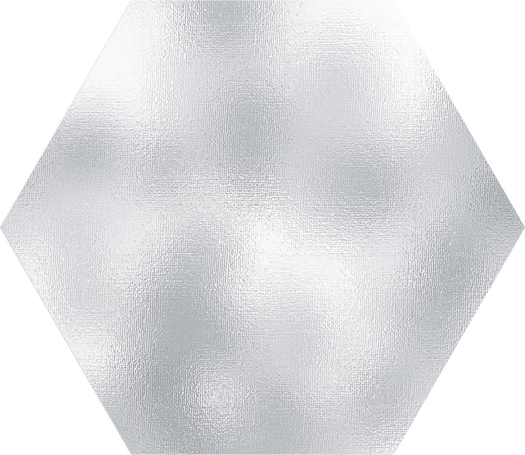 DEQORI Fototapete Sechseck 150x130 cm 'Satiniertes Aluminium' Wand Tapete Sticker