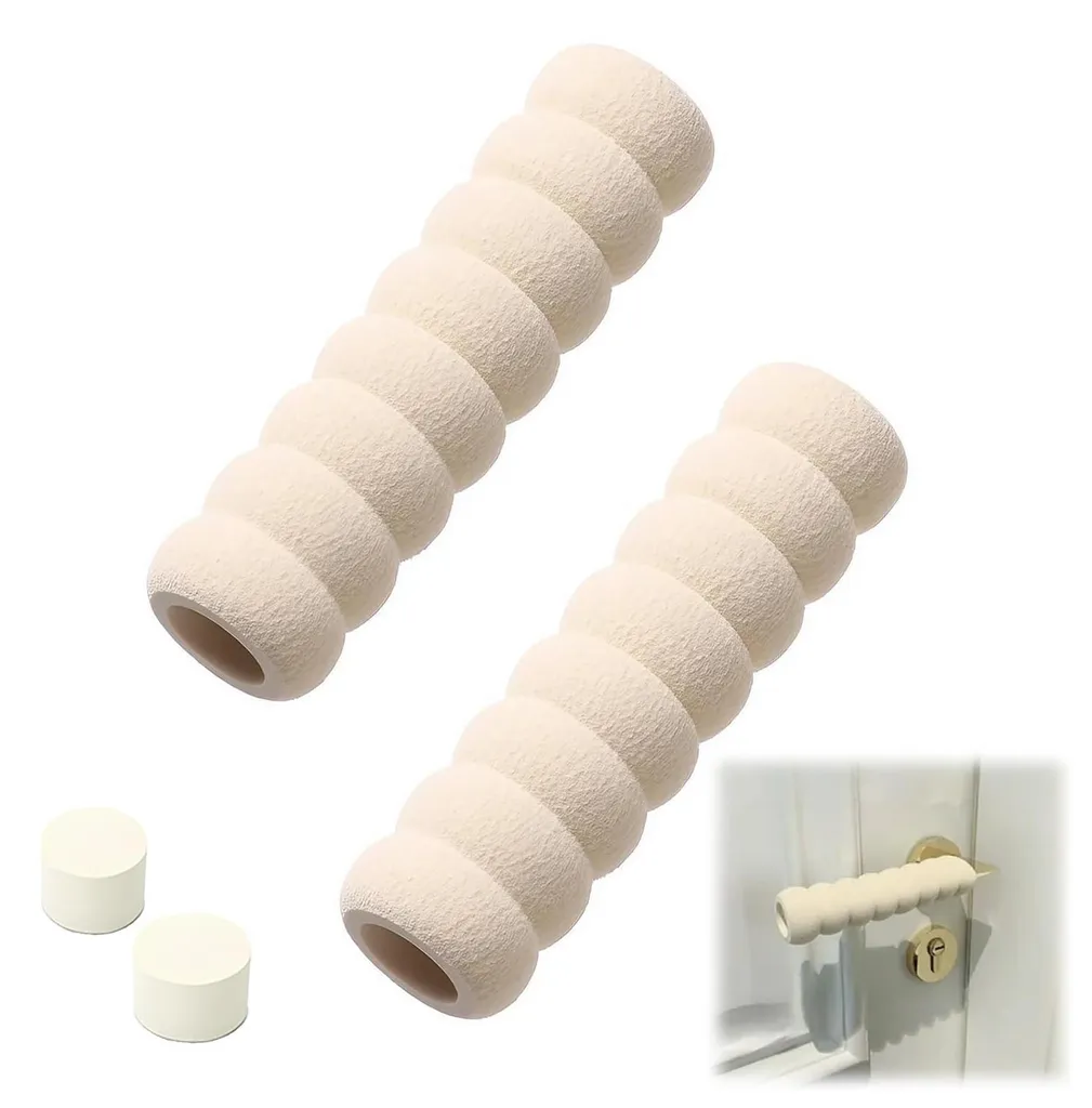 Lot de 2 protections de poignée de porte en silicone souple antistatique
