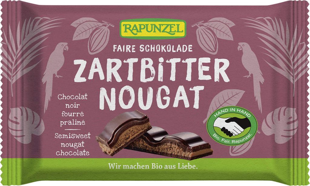 Rapunzel Zartbitter Schokolade Nougat 100 g