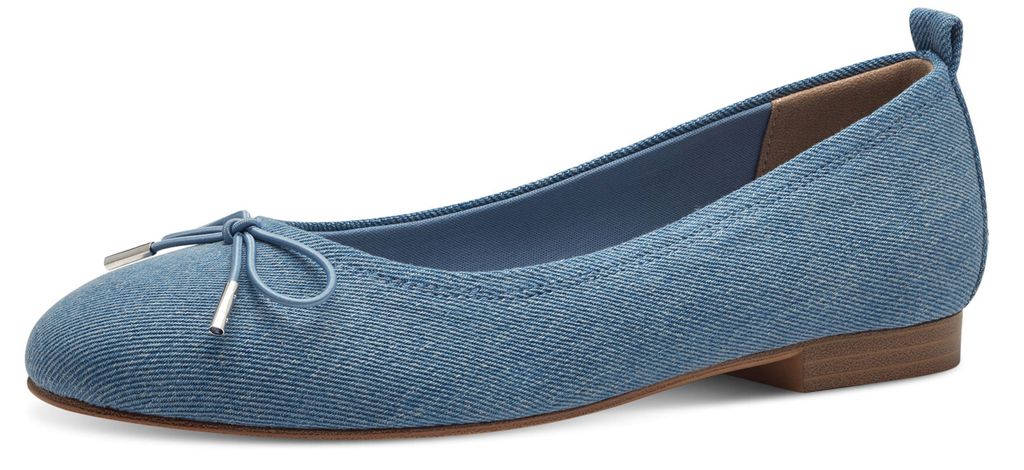 Tamaris Damen Ballerina in Blau, Größe 39 Produktbild 