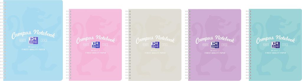 Carnet de notes Oxford B5 80k tramé Campus Pastel Image du produit 
