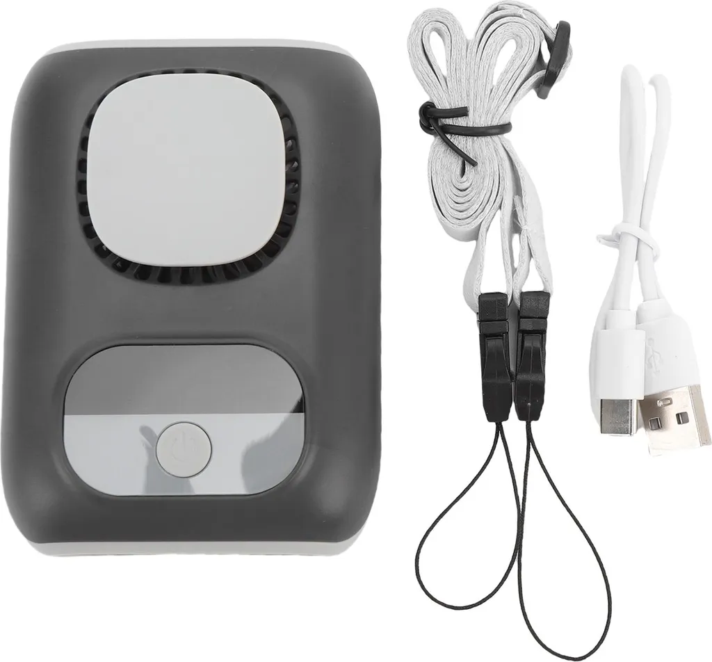 Ventilateur cou suspendu 5 vitesses avec moteur brushless puissant noir