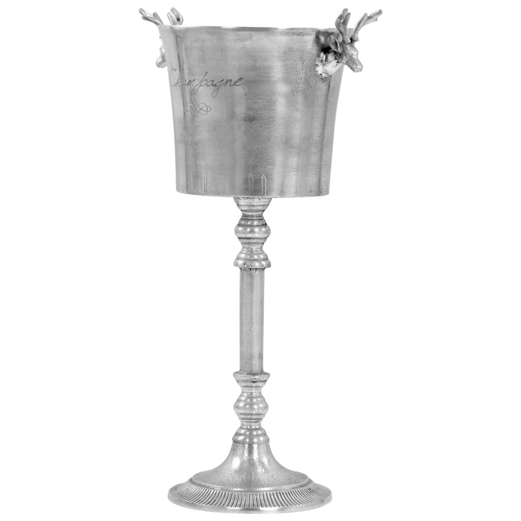 vidaXL Sektkühler Vollaluminium 39 x 29 x 71 cm Silbern Produktbild 