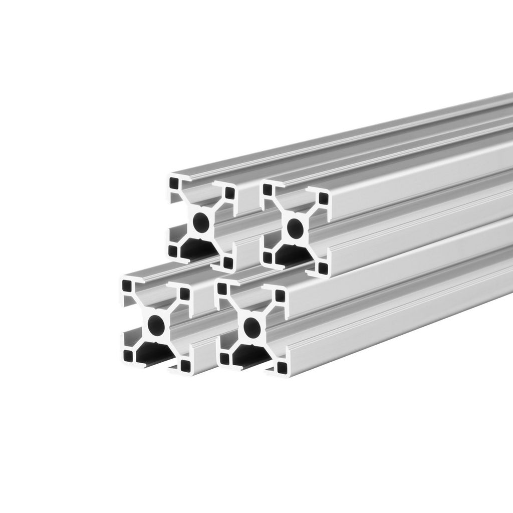 Konstruktionsprofil 30x30mm im Zuschnitt, Nut 8, Typ-I, 1-2 Meter, Systemprofil, Montageprofil, Vierkantprofil, Alu Profil (4, SILBER ELOXIERT, 30 ...