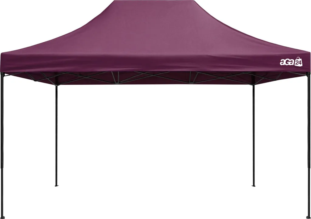 Aga Stand 3x4,5 m Rosso Scuro: Gazebo Pieghevole per Mercato e Fiere