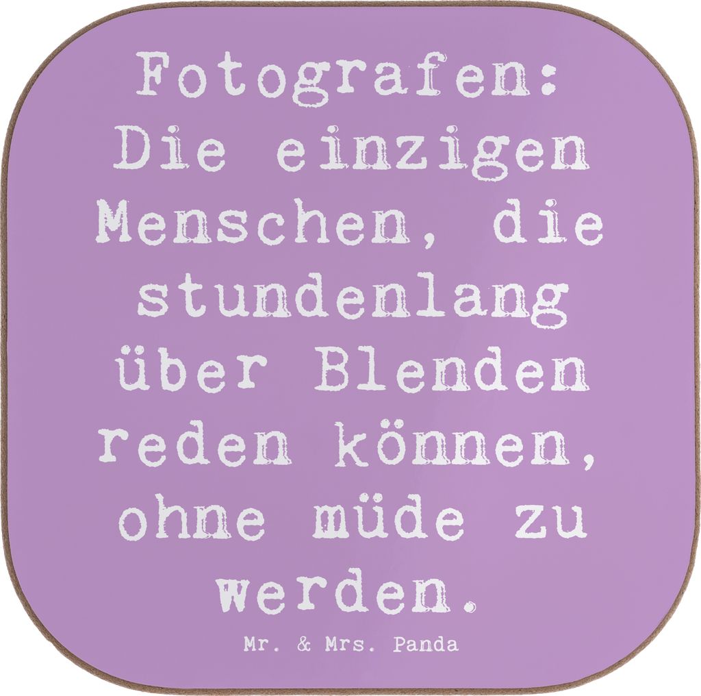 Mr. & Mrs. Panda Untersetzer für Gläser Spruch Fotografen Gespräche - Lavendeltraum - Geschenk, Berufsalltag, Tischuntersetzer, Berufsprodukte, ...