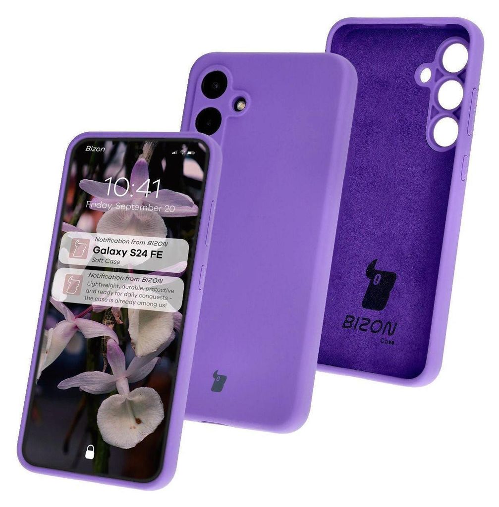 Bizon Soft Case für Galaxy S24 FE, Lila