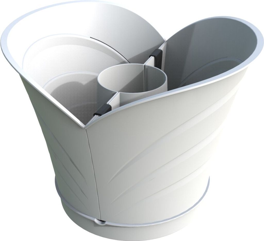 Bama Tulipano Bloempot 5L 34.5x19x30 cm 4 Stuks Wit Obrázek produktu 