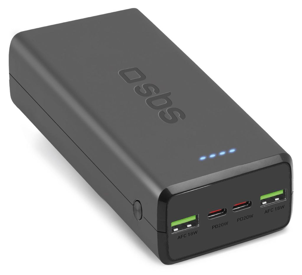 SBS 30.000 mAh-Powerbank mit 2 USB-C und 2 USB-A Produktbild 