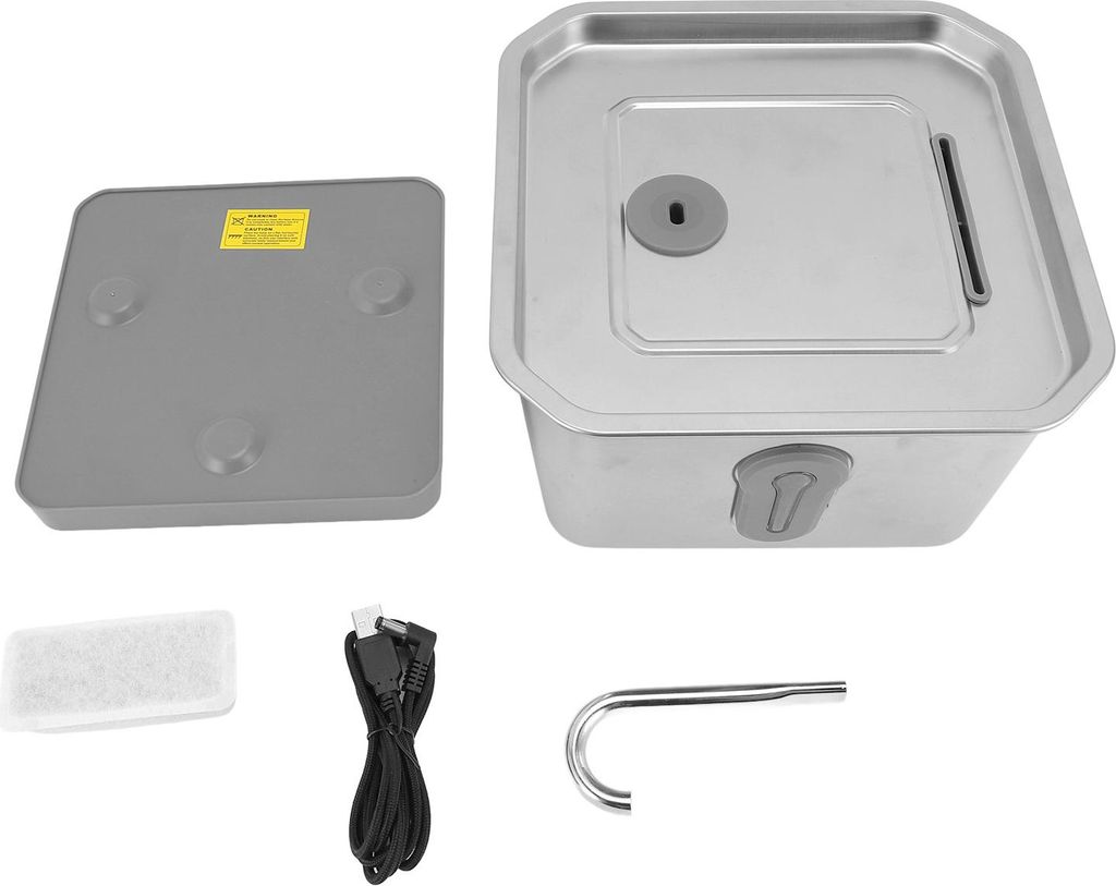 Cat Water Fountain 3.5L Edelstahl Smart Automatic Circulation Pet Spenser mit App -Alarm für Home