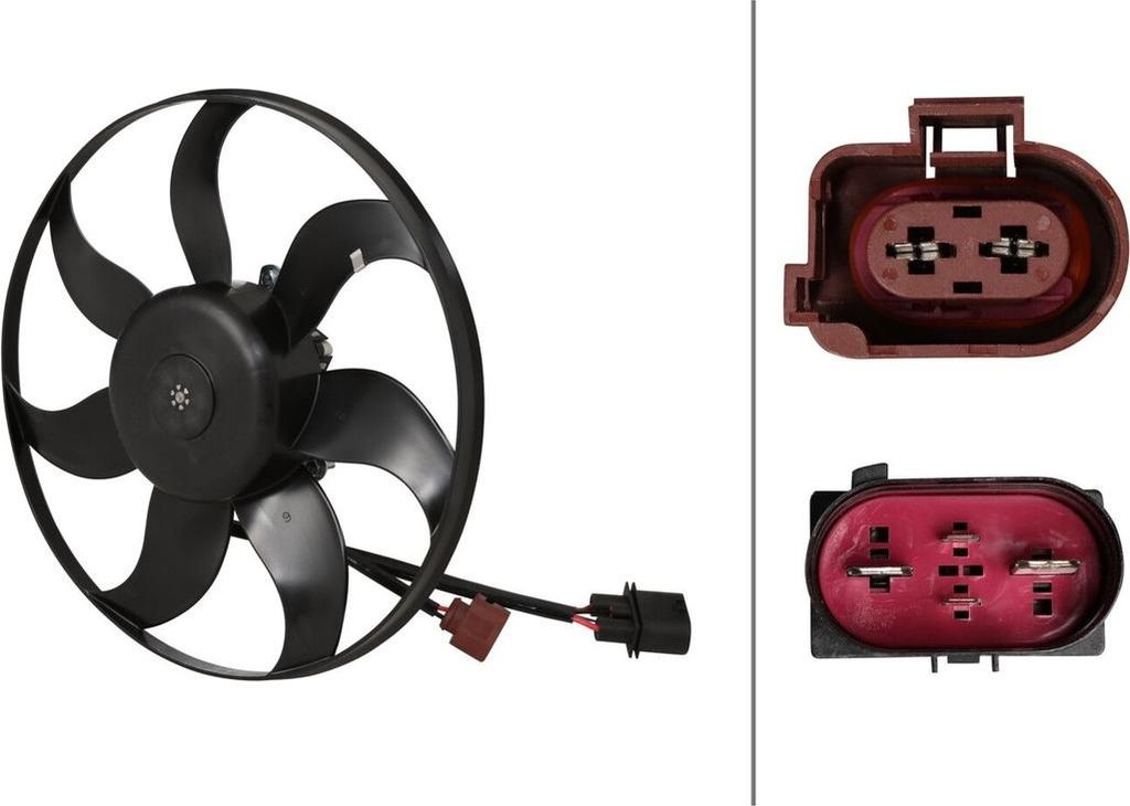 Lüfter Motorkühlung 12 V 156 W 2-polig HELLA für u.a. AUDI A3