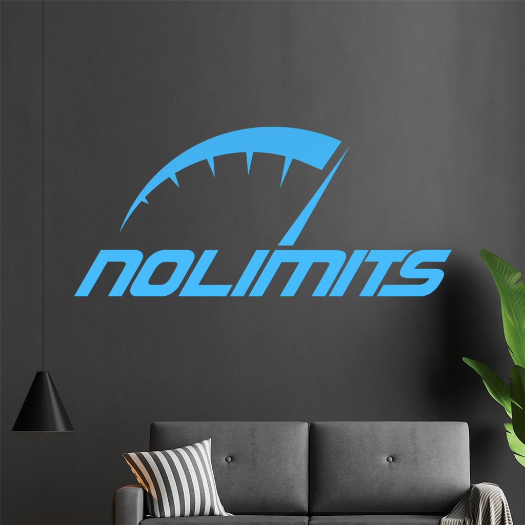 KIWISTAR No Limits - Keine Grenzen Speed Tuning Wandtattoo in 6 Größen - Wandaufkleber Wall Sticker - Dekoration, Küche, Wohnzimmer, Schlafzimme...