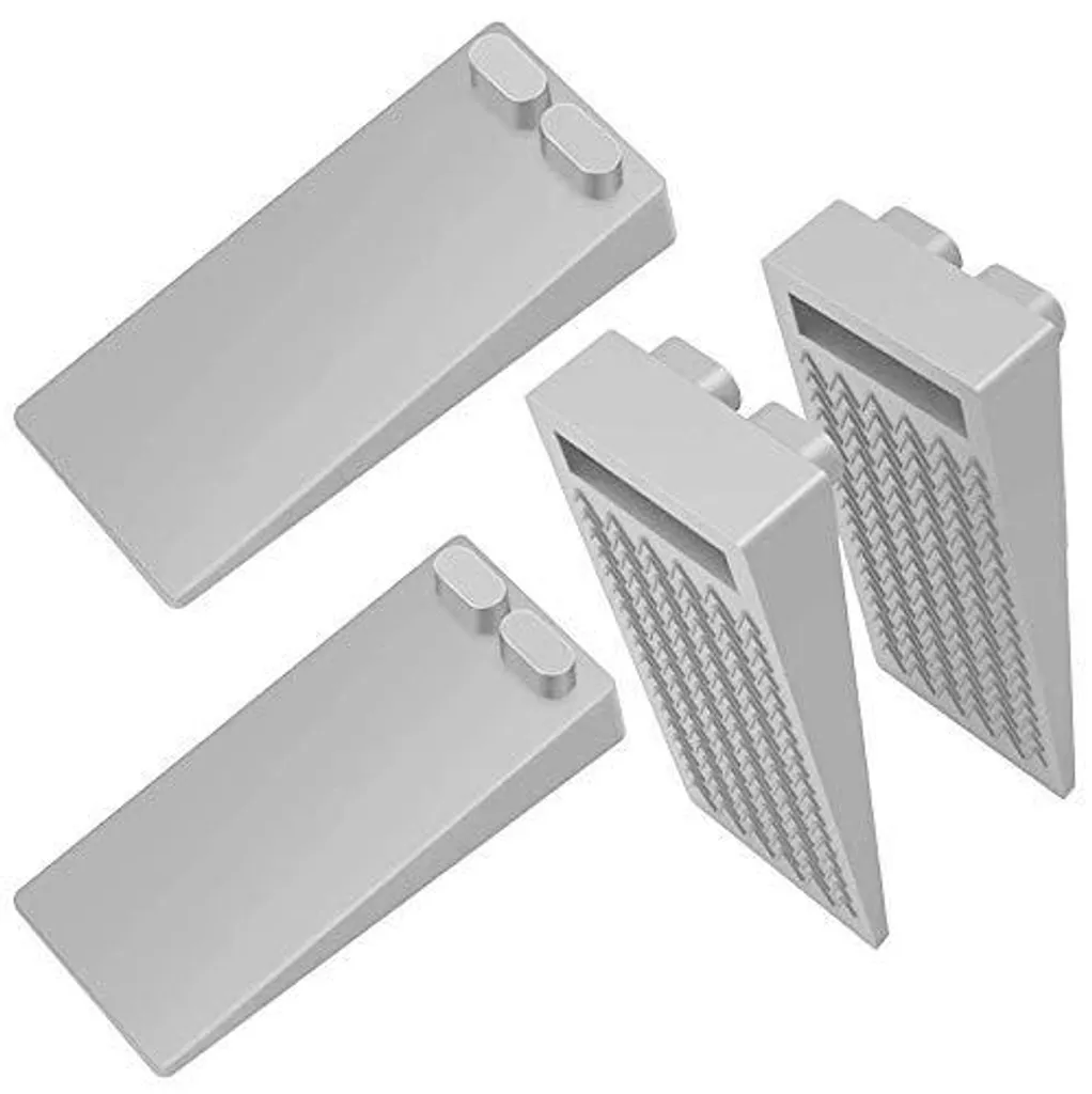 Lot de 4 butoirs de porte gris en caoutchouc antidérapant réglables