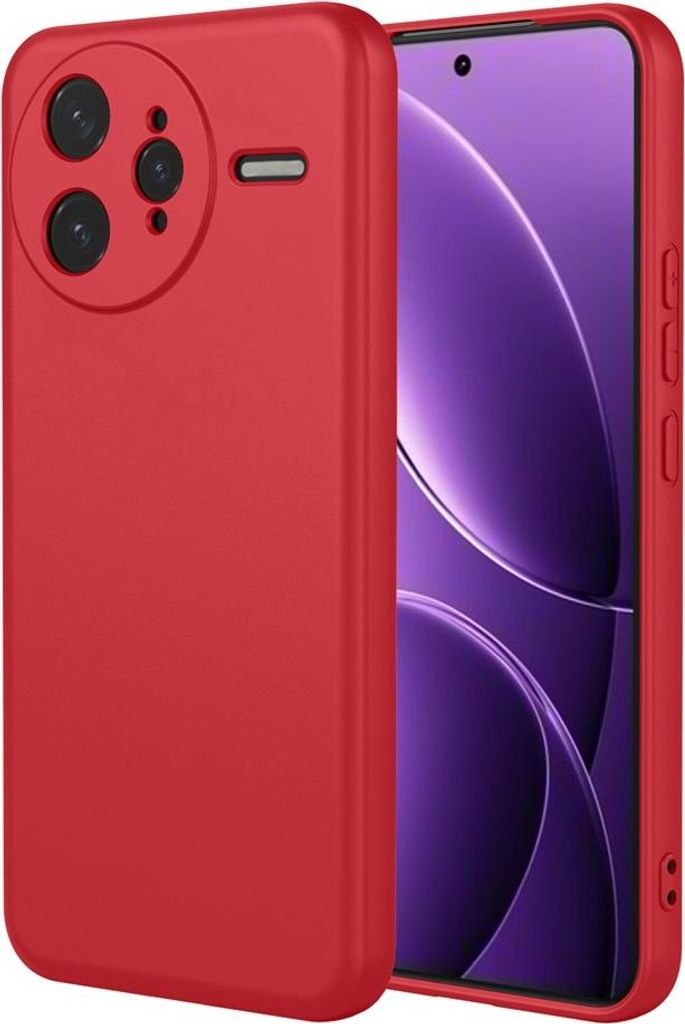 Hülle für Xiaomi Poco F7 Ultra - Phonesta Soft Silk Silikon Back Cover - Rot