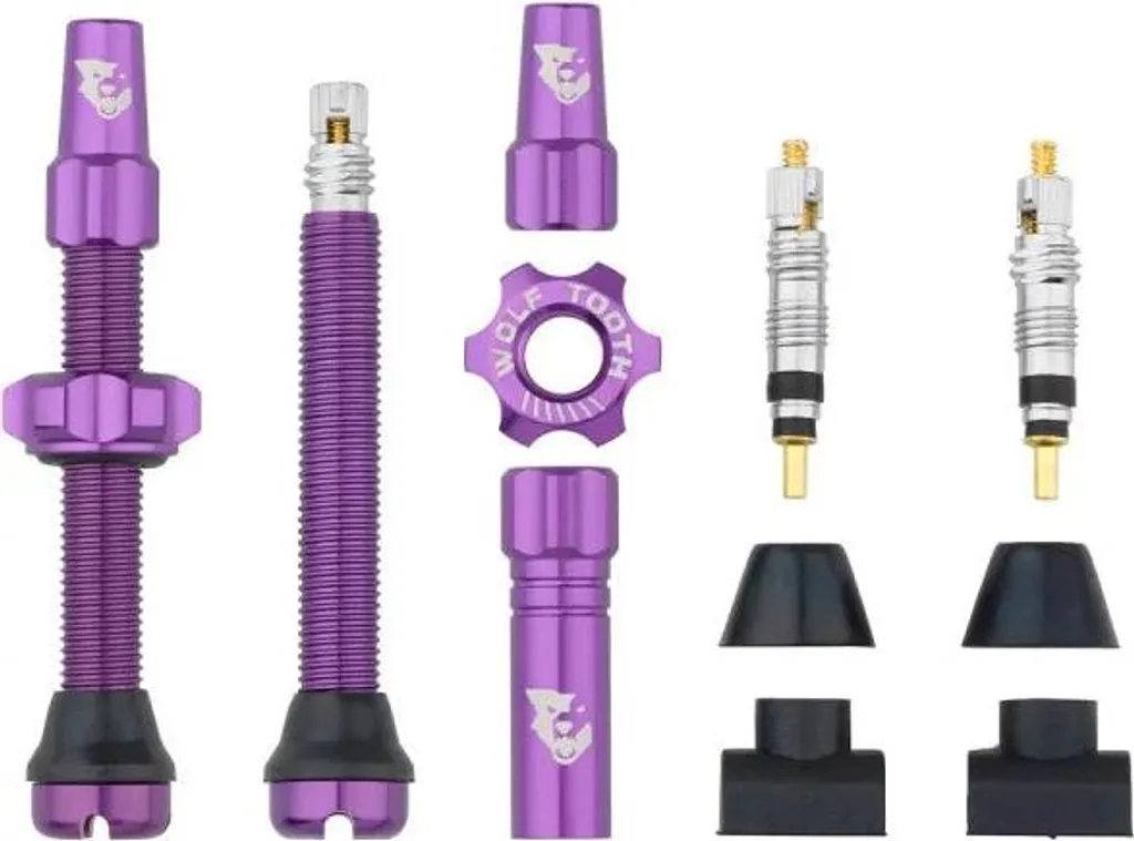 Valves Tubeless Presta Violettes 60mm - Paire de Valves Haute Étanchéité