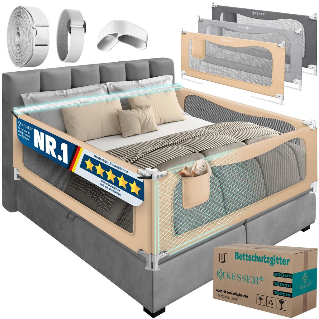 KESSER® Bettgitter Bettschutzgitter Kinderbettgitter für Produktbild 
