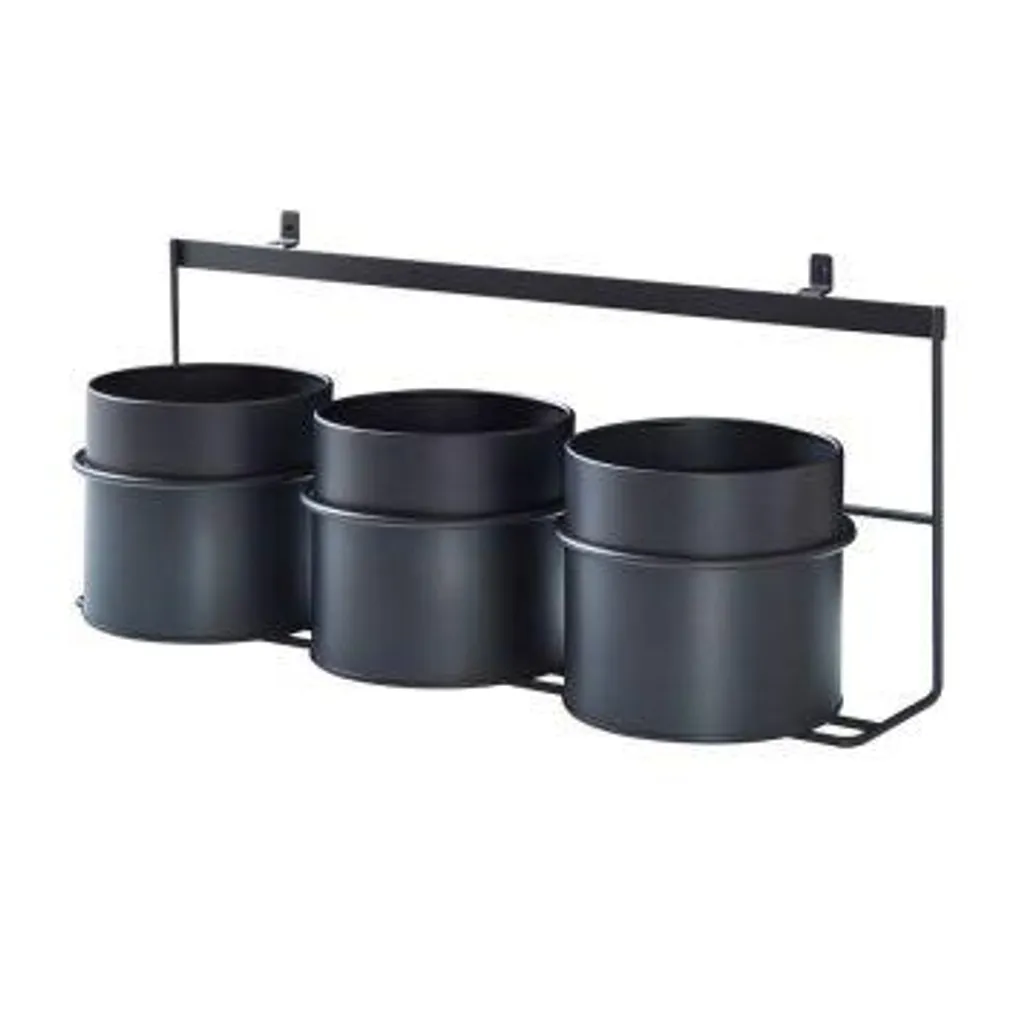 Millex Organisateur de Bureau Panneau Acoustique Noir Métal 40x13x20,5cm