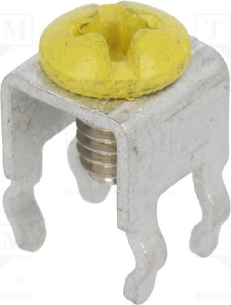 1x Verbinder: Schraubklemme THT,Schraubklemme 7x5mm gelb gerade 7797-7 -Lötanschl
