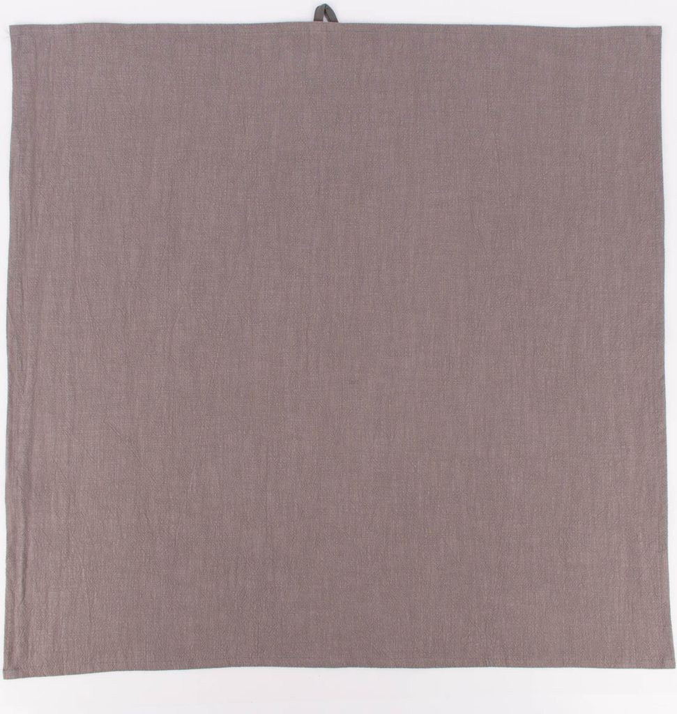 Geschirrtuch Leinen extragroß einfarbig 70x70cm von SCHÖNER LEBEN. Farbe grau