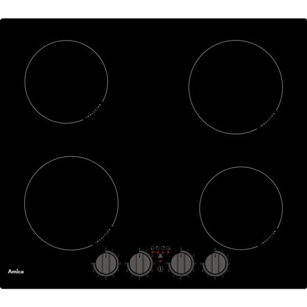 Table de cuisson induction 4 feux Amica AIM3540 pour cuisine familiale
