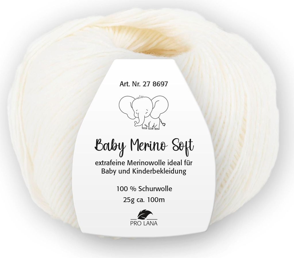 Pro Lana Baby Merino Soft 25g extrafeine Wolle Babywolle Produktbild 