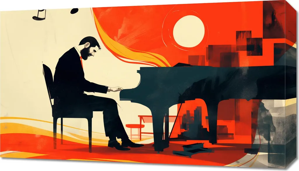 Image Pianiste 70x40 cm - Habiller un Mur Vide avec Élégance et Style