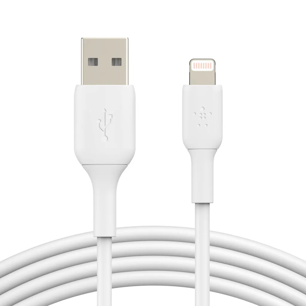 Câble Lightning 1m Belkin robuste blanc USB-A haute performance x2 - 6