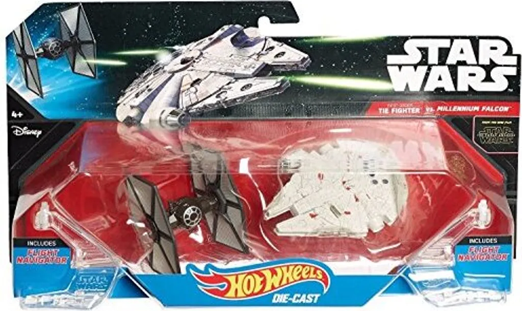 Vaisseaux Star Wars Hot Wheels : Pack Faucon Millenium vs TIE Fighter
