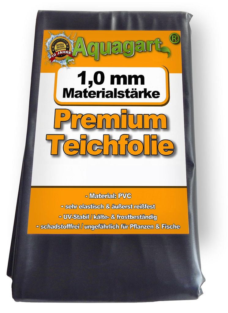 Fodera per laghetto PVC 12m x 2m 1,0mm nero Fodera per Immagine del prodotto 