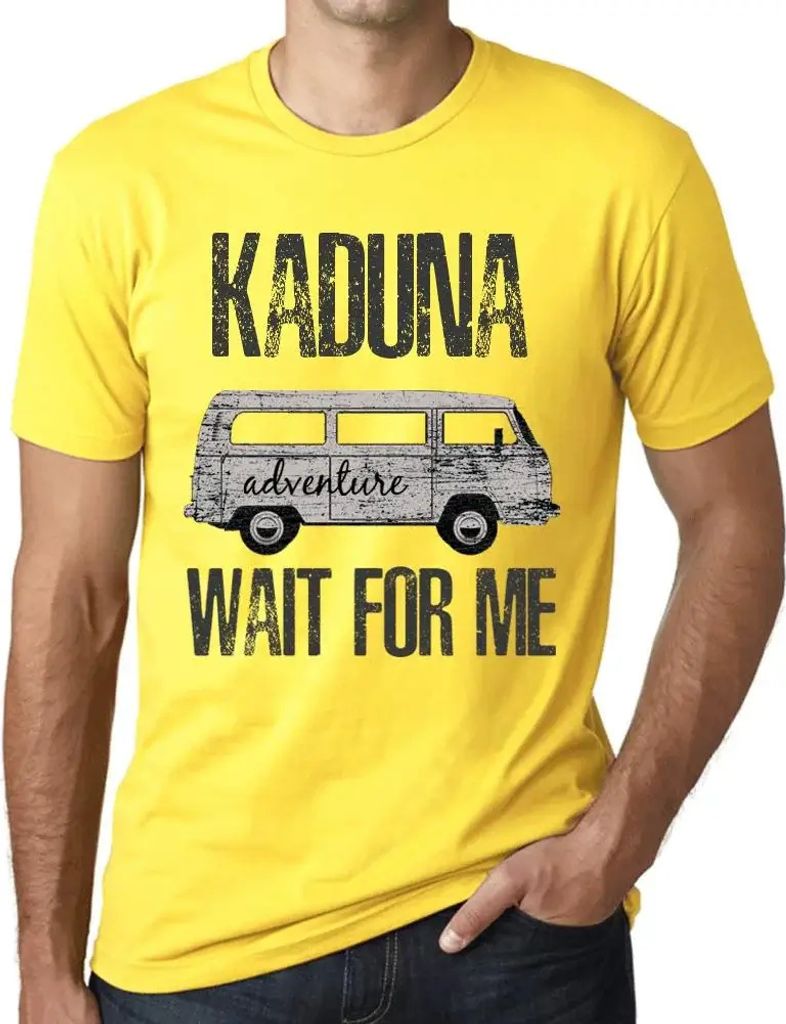 Herren Grafik T-Shirt Abenteuer warten auf mich in Kaduna – Adventure Wait For Me In Kaduna – Öko-Verantwortlich Vintage Jahrgang Kurzarm Lustige
