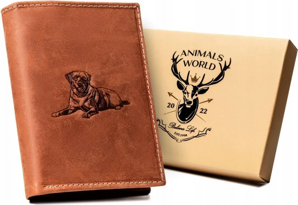 Portafoglio RFID Always Wild N4CHMDOG1 Pelle Naturale Sicurezza Carte