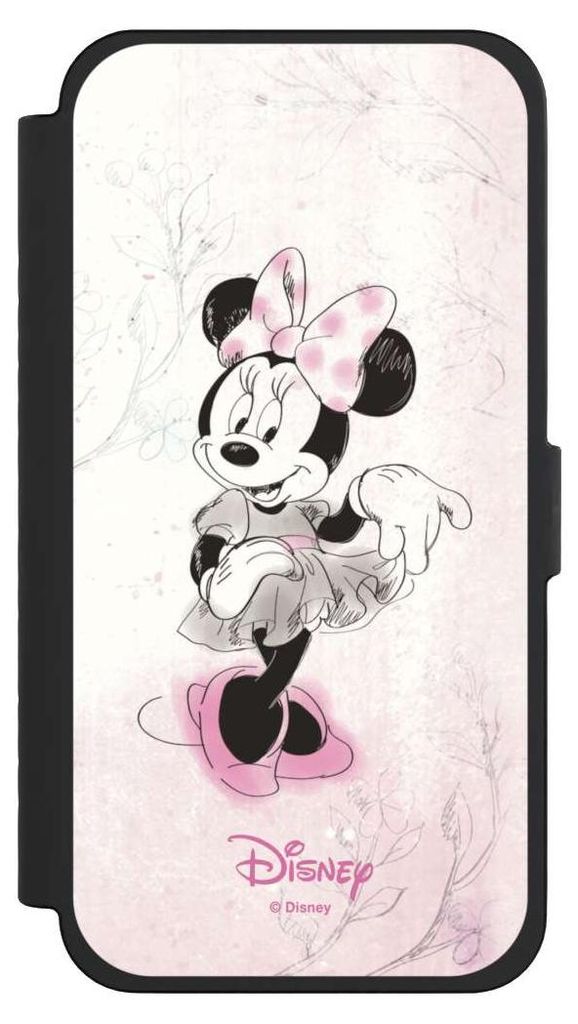 NIVOCASE Klapphülle für Apple iPhone 15 Pro Max Handyhülle aus Kunst Leder NIVOflip schwarz Disney Minnie Mouse Vintage