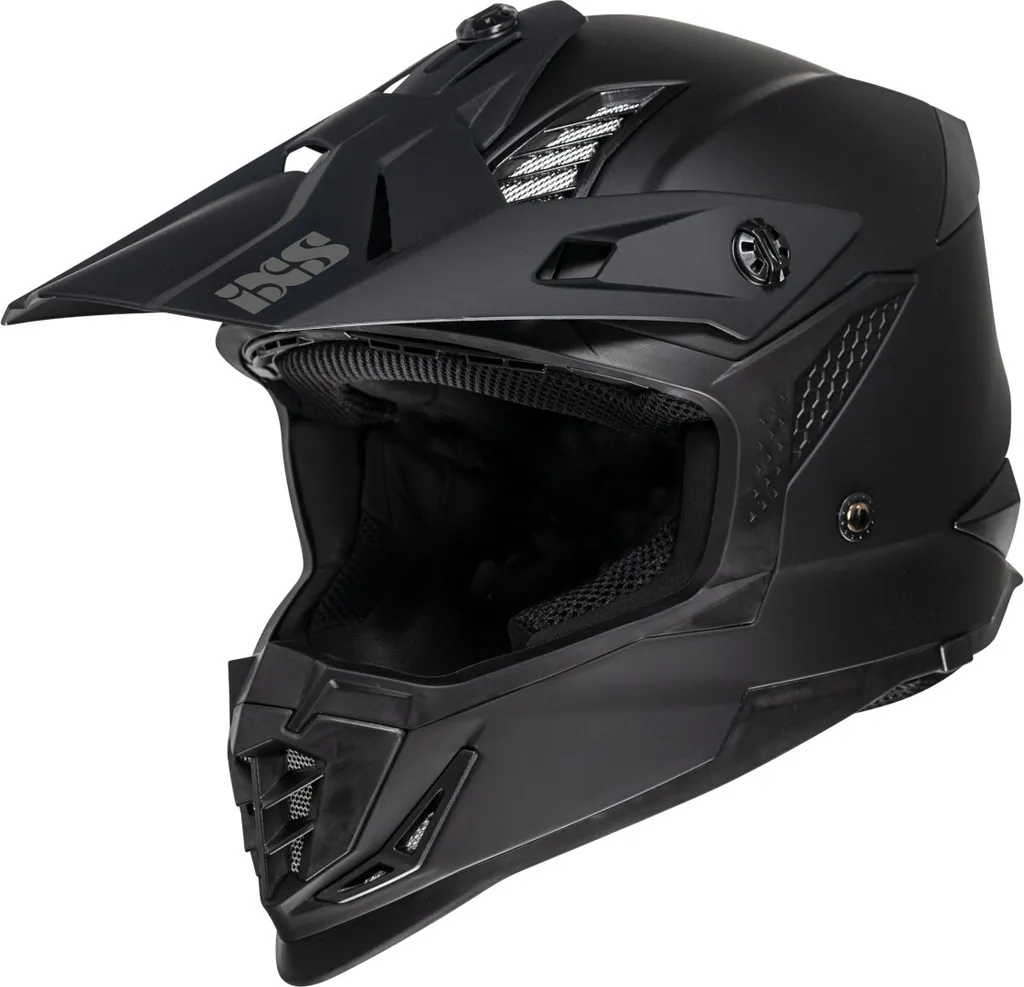 Casque de moto cross noir mat iXS 363 équipement de protection enduro