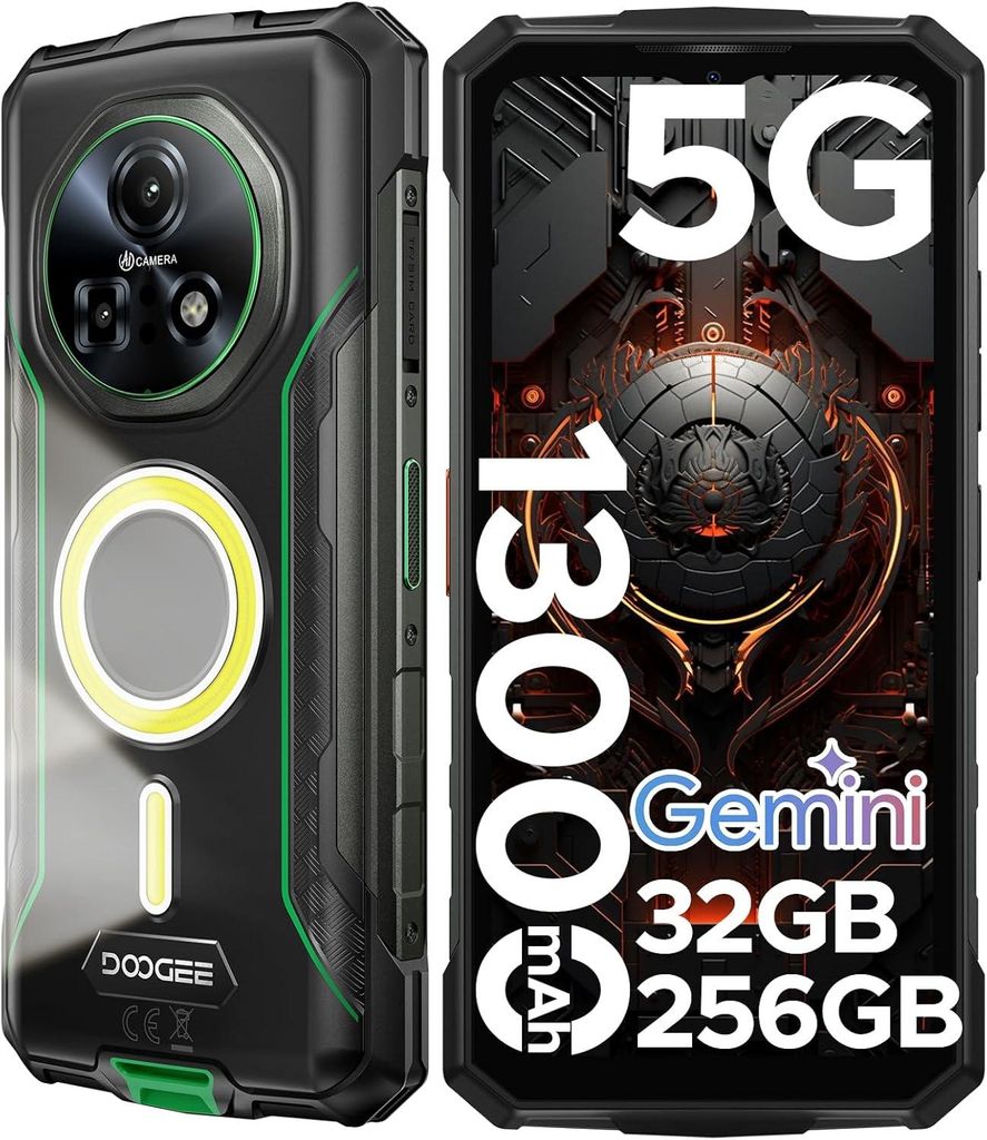 DOOGEE Fire 7 Pro 5G Outdoor Handy mit POC,1200LM Produktbild 