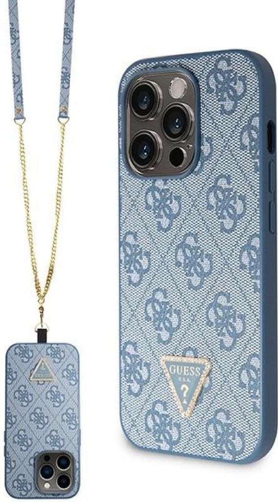 Guess Guhcp15Lp4Tdscpb Iphone 15 Pro 6.1 Blau/Blaues Hardcase Crossbody 4G Metalllogo