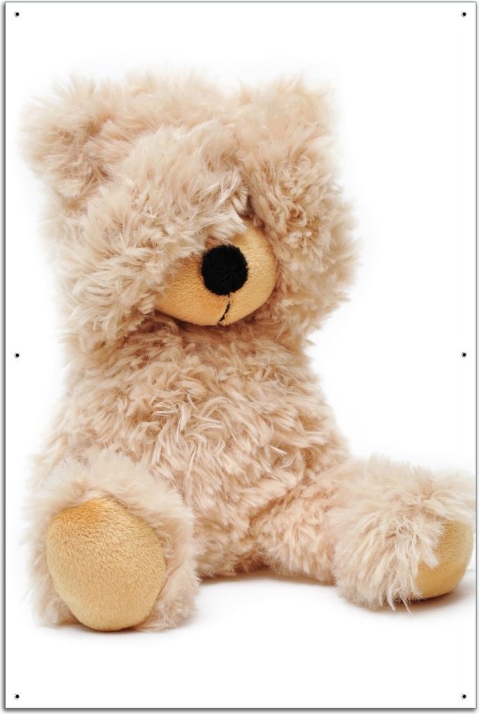 Wallario Outdoor-Poster für Garten oder Balkon, Motiv Süßer Teddybär, in ca. 61 x 91,50 cm