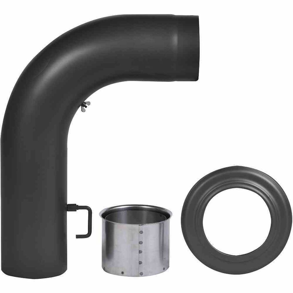 Set de genou d'angle 150 mm 3 pcs. noir Image du produit 