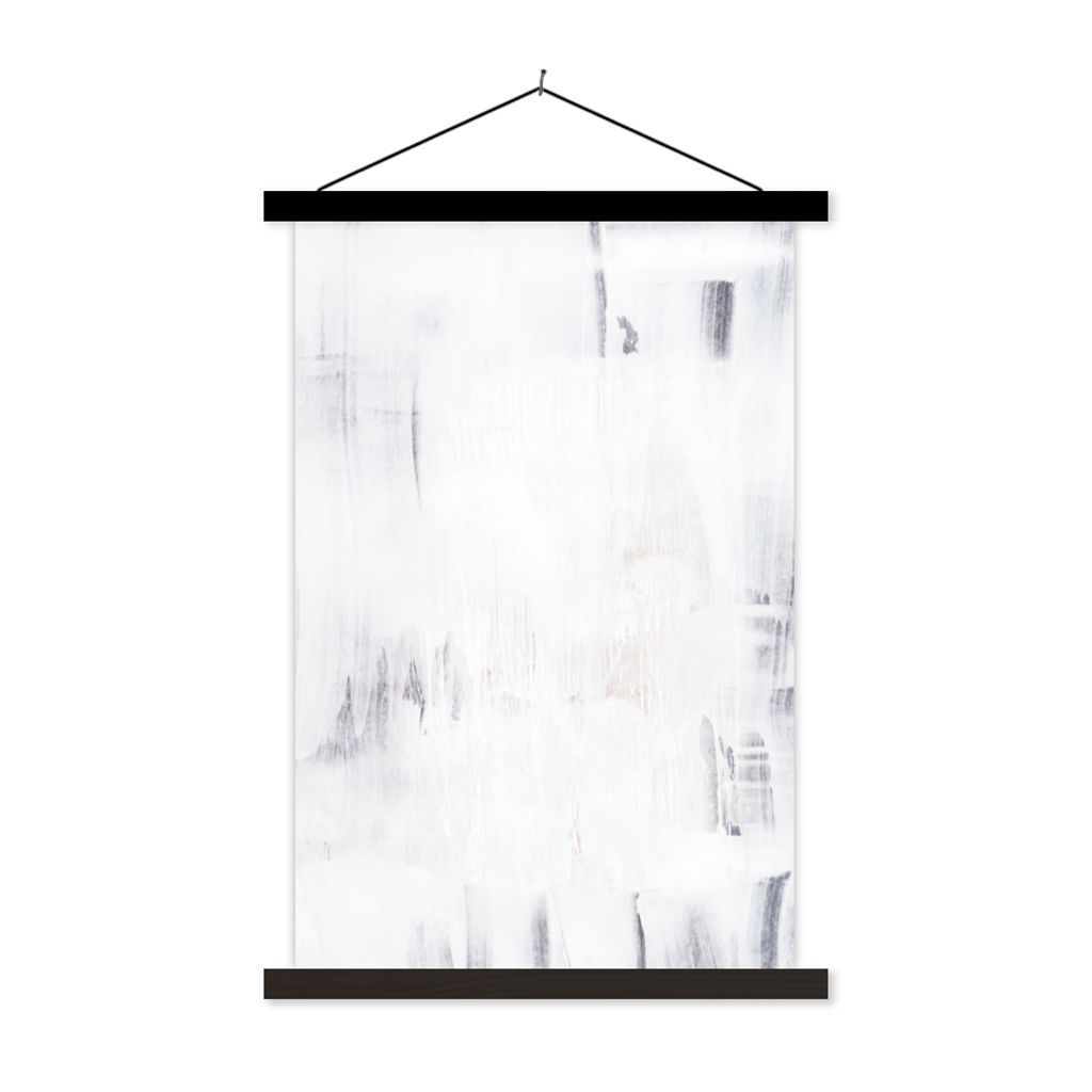 MuchoWow Textilposter Acrylfarbe - Entwurf 40x60 cm mit schwarzem Rahmen - Wanddekorationen