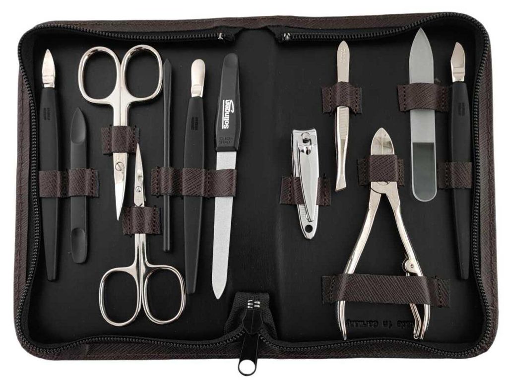 12teiliges Solingen* Maniküre Set mit Leder-Etui Produktbild 
