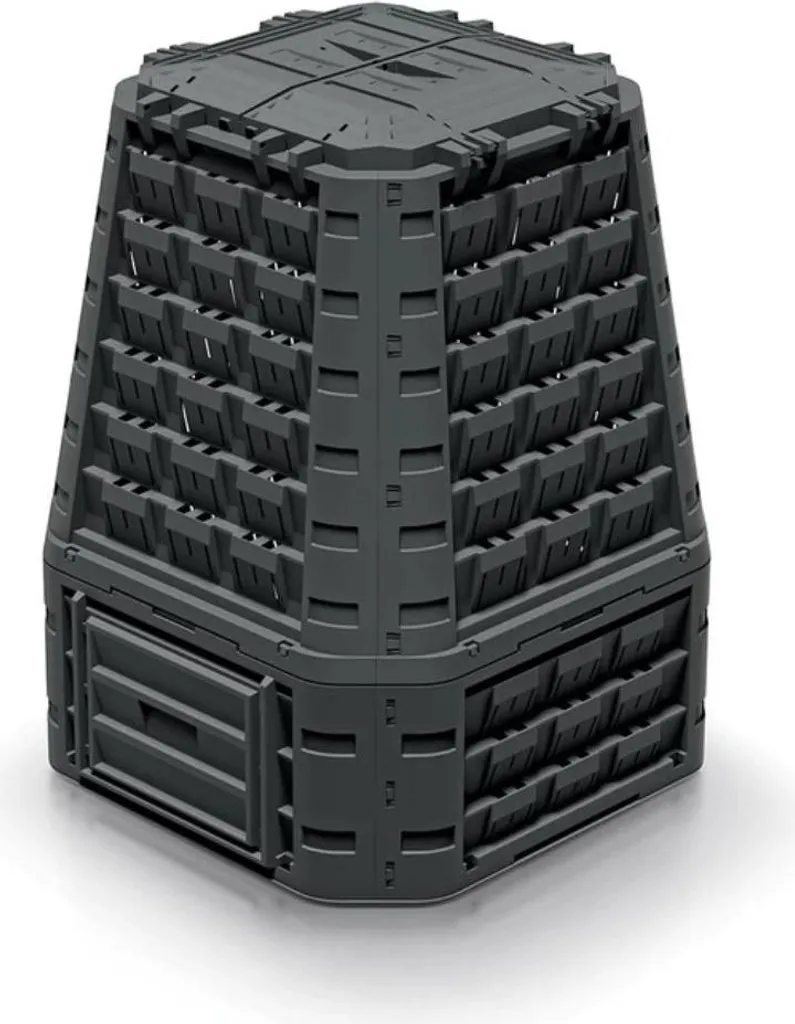 Bac à compost de jardin 450L Prosperplast noir pour déchets organiques