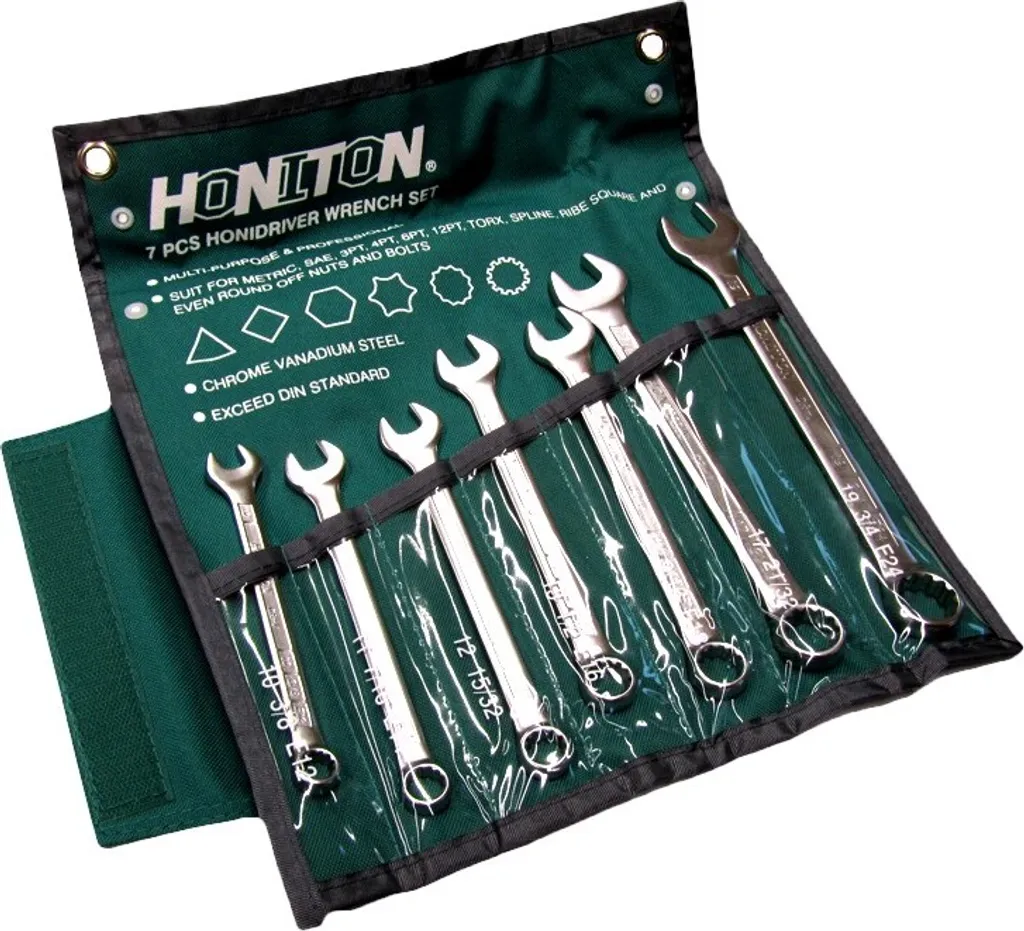 Jeu de clés mixtes Honiton 7 pièces de 10 à 19mm pour votre atelier