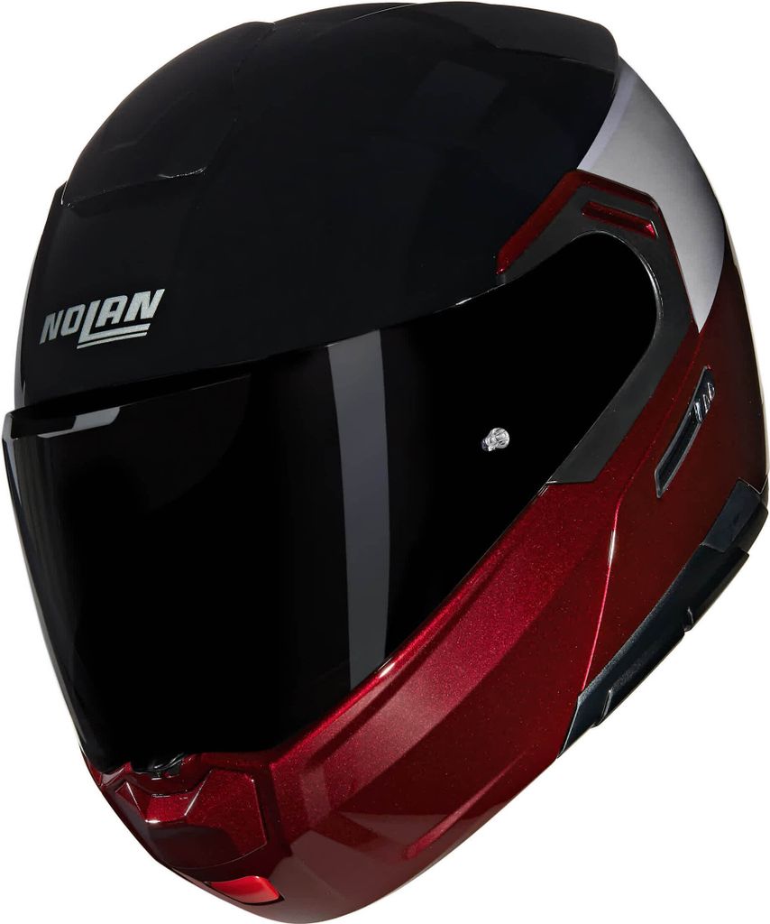Nolan N90-3 06 Verniciatura Speciale N-Com Klapphelm, schwarz/rot, L (60)