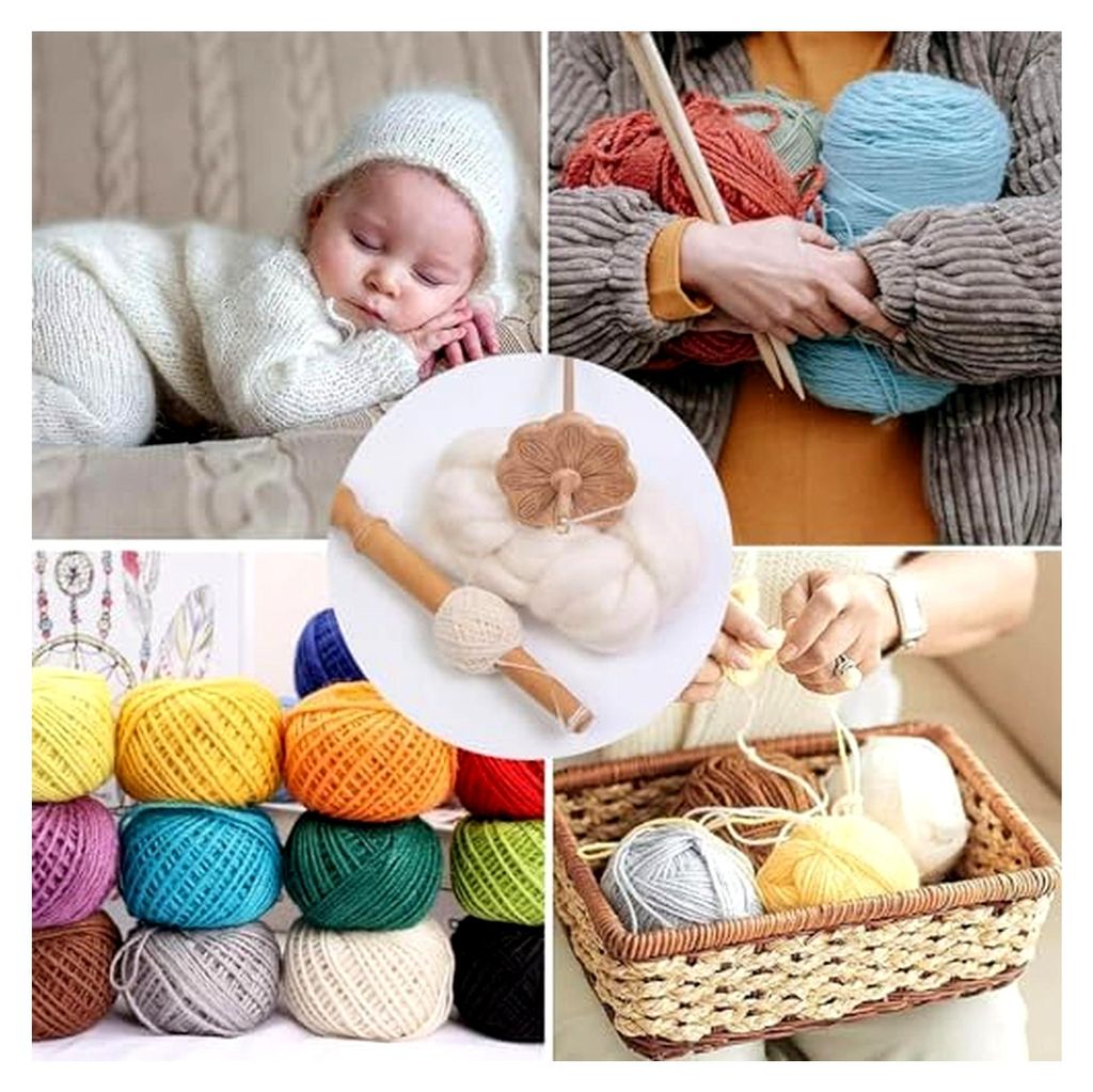 Fallspindel, Top Whorl Spindel, Bastelwerkzeuge für Faser-Kunstbedarf, langer Schwanz, Anfängerfreundliches Handwerkzeug für Stricken, Weben und...