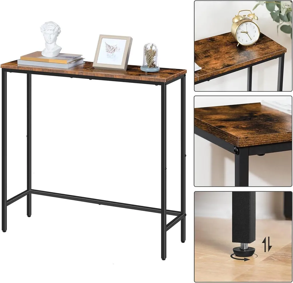 Table Console Stable pour Petits Espaces 75 cm Meuble Entrée Anti-Choc - 7