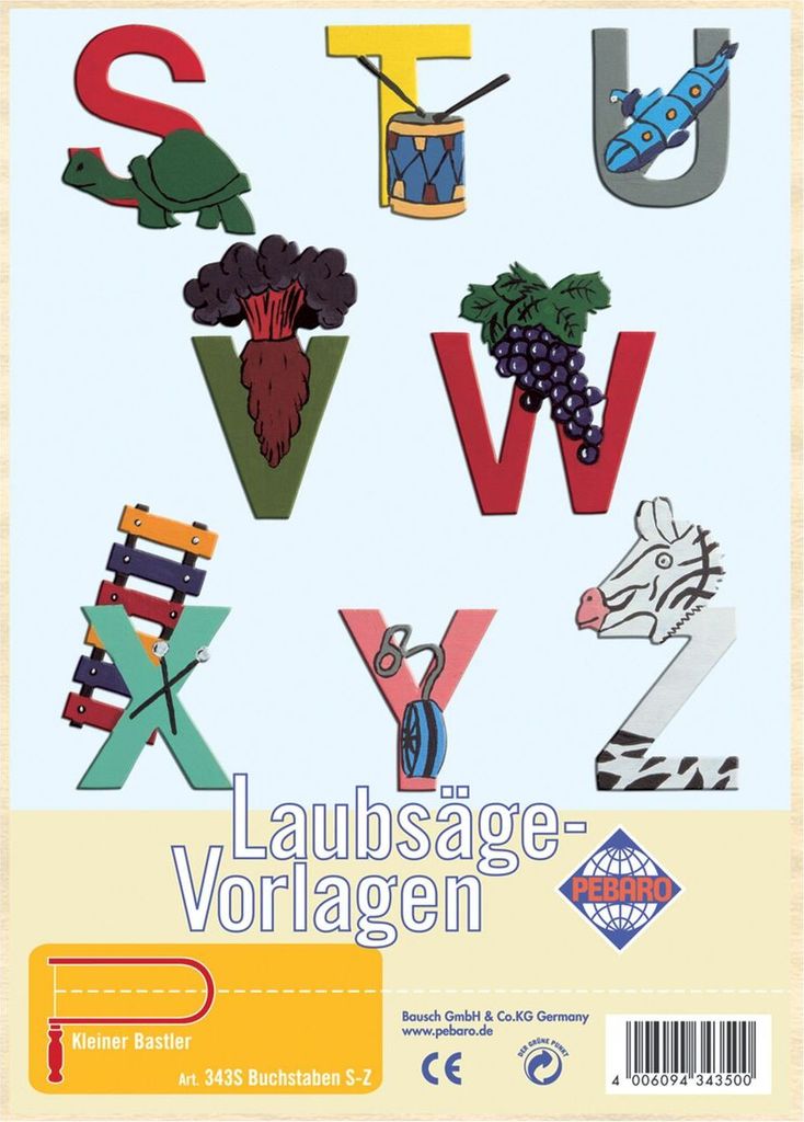 PEBARO Laubsägevorlage Buchstaben S-Z