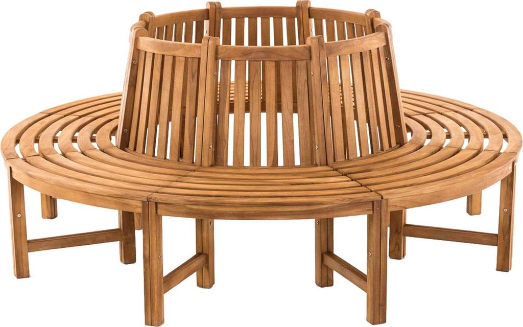 CLP Baumbank Novum rund Farbe teak Größe 200 cm